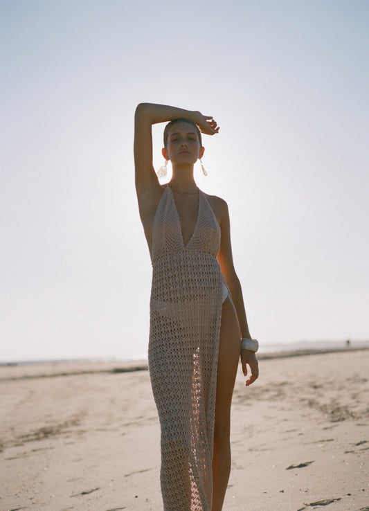 Zahira Wrap Dress Sand