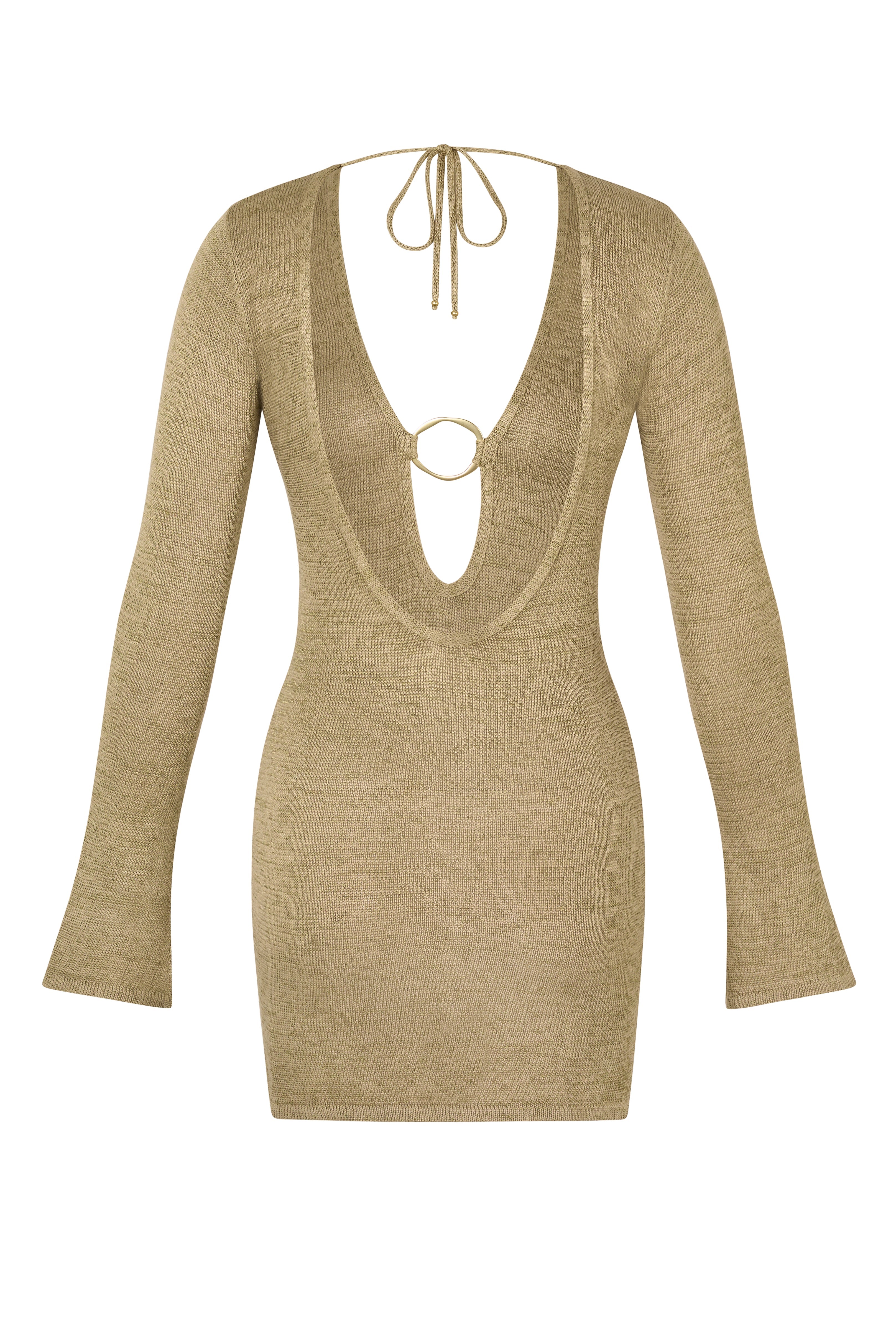 Chamie Dress Metallic Khaki