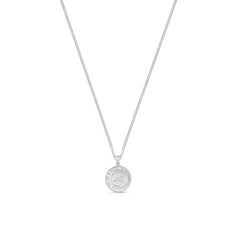 Clock Pendant Necklace - Silver