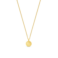 Clock Pendant Necklace - Gold
