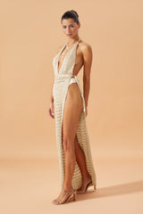Zahira Wrap Dress Sand