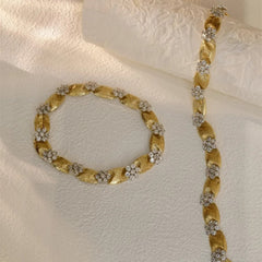 Shelly Handmade Medieval Vintage Style Real 18K Yellow Gold Bracelets